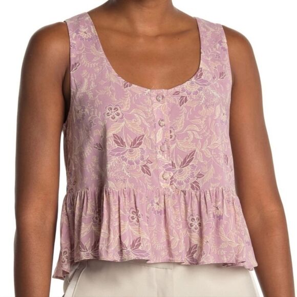 NEW WAYF sleeveless peplum top M - Picture 1 of 7